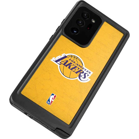 NBA Los Angeles Lakers Distressed Galaxy Note20 Ultra 5G Waterproof Case